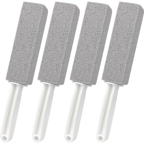 Lot de 4 Pierre Ponce Avec Manche Pour Nettoyage Calcaire Rouille Toilette Cuisine Salle De Bain (1/5)