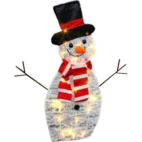 Bonhomme de neige illuminé Fokelyi – lot de 1, multicolore, 35 x 14 cm, décoration de jardin (1/5)