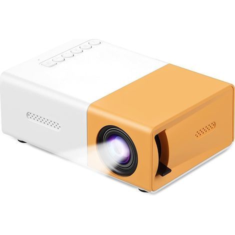 Mini projecteur portable YG300 : projecteur multimédia Full HD 1080p pour home cinéma, compatible iOS et Android smartphone, tablette, ordinateur portable, PS4, clé TV, lecteur DVD, HDMI, AV, USB. (1/5)