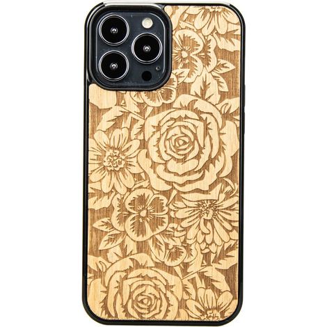 Holzhülle für iPhone 13 Pro Max Roses Aniegre (1/3)