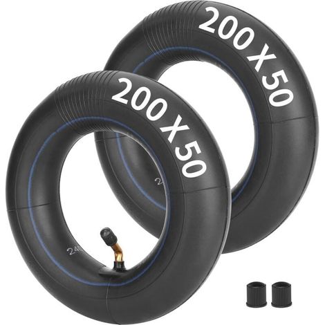 1PZ F3I-205 Chambre à air 200x50mm 8 pouces pour scooter électrique trottinette remplacement pour Razor E100 E150 E200 Dune Buggy Schwinn Mongoose Bladeze ePunk, Chambre à air 8" avec valve coudée 90° (1/2)