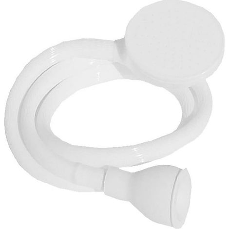Douchette flexible pour robinet de lavabo – 1 m, blanc, idéale pour rincer les cheveux facilement comme chez le coiffeur (1/5)