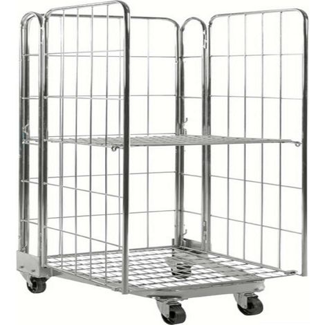 Roll container sovrapponibile con 3 sponde LxPxH (mm) 850 x 720 x 1740