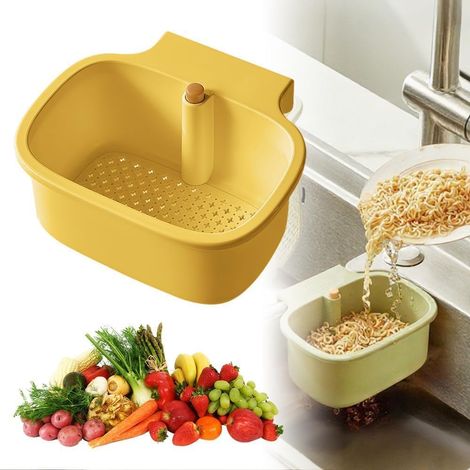 1 Passoire Cuisine, Plastique, Filtre Amovible, Ouverture Rotative, Pour Lavage Et Organisation