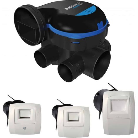 Kit Vmc Easyhome Hygro Premium Hp + Bouches Bahia Curve Elec - Aldes