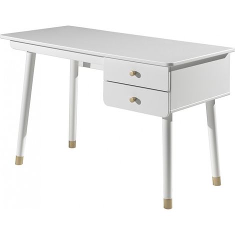 Bureau 2 tiroirs Vipack Billy Blanc (1/3)