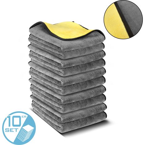STAHLWERK Juego de 10 toallas de microfibra doble cara 40 x 40 cm 600 gsm (1/5)