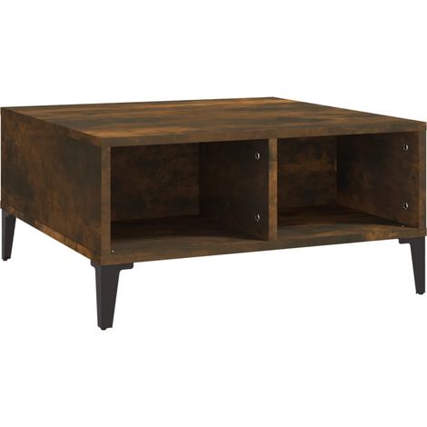 Maison Exclusive - Couchtisch Räuchereiche 60x60x30 cm Holzwerkst