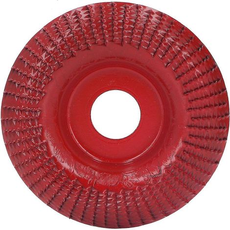 Holzschnitzscheibe, Schleif- und Formscheibe aus Edelstahl für Winkelschleifer, 22 mm, weinrot (1/4)