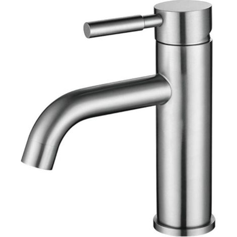 Badarmatur Auslaufhöhe 5 5 cm Warm und Kaltwasserarmatur Waschtischarmatur Einhebel-Waschtischarmatur Mischbatterie für Warm und Kaltwasser aus 5,5 cm (1/5)
