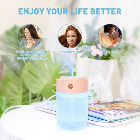 Mini coloré humidificateur lanterne veilleuse bureau chambre pratique Portable USB-C charge (1/3)