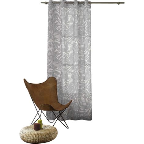 Panneau a oeillets Voilage 140 x 240 cm Eucalys Anthracite (1/2)