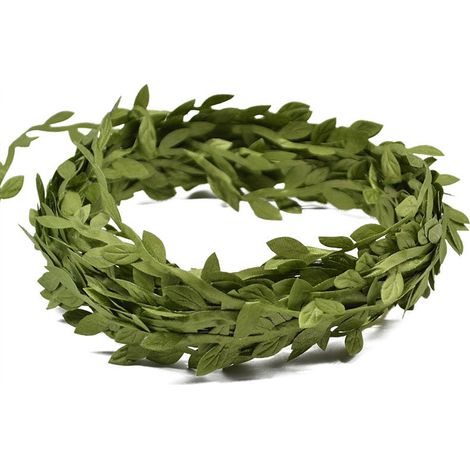 10 mètres soie feuille en forme de main artificielle feuilles vertes pour la décoration de mariage bricolage couronne cadeau