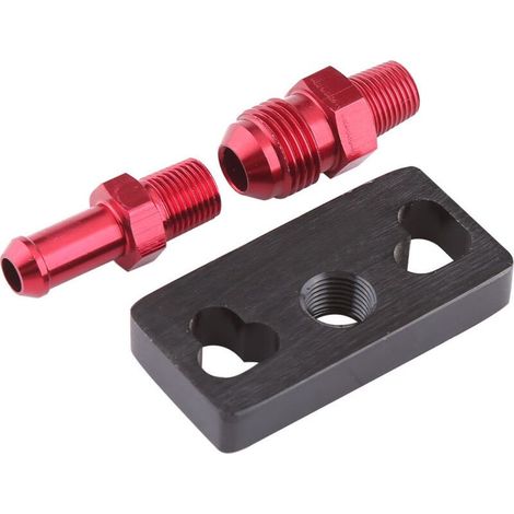 Régulateur de Pression de Rail de Carburant 1/8 NPT A pour Conduite de Carburant avec Raccords, Voiture A pour Régulation Cruciale de la Pression de Carburant. (1/4)