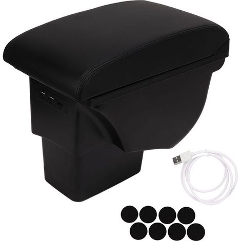 Boîte d'accoudoir de Console centrale Double couche avec 3 Ports USB, mise à niveau intérieure automatique de remplacement pour Kia Soul 2006 – 2017 (1/5)