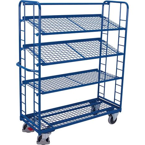 VARIOfit Etagenwagen mit 4 Drahtgitterböden 1.355 x 550 mm (1/3)