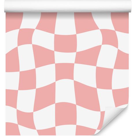 Papier peint gratuit à damier corail, fond corail 50x1000 cm (1/5)