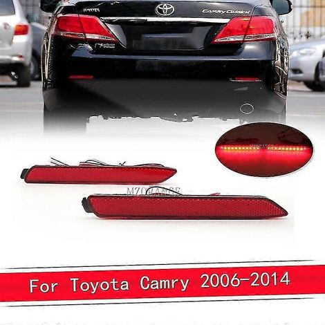 2 réflecteurs de pare-chocs arrière à LED avec feu stop intégré pour Toyota Camry 2006-2012 / Innova / Lexus ISF / GX470 / RX300