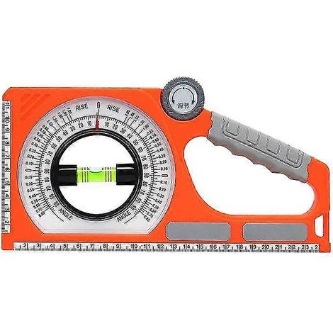Inclinomètre à bulle multifonctionnel, rapporteur d'angle, mesureur de pente, échelle claire, haute résistance, outil de mesure d'angle portable, génie civil (1/5)