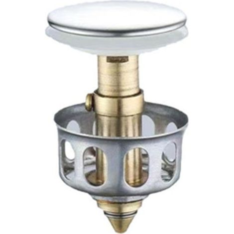1 pièce Crépine de baignoire, filetage inférieur 35 mm, en laiton cuivre acier inoxydable silicone, pour évacuation lavabo baignoire (1/5)