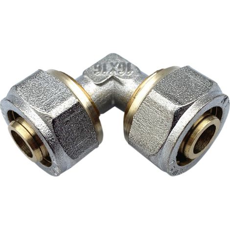 Lot de 1 Raccord coudé 90° à compression Ø16 pour tube PER (1/3)