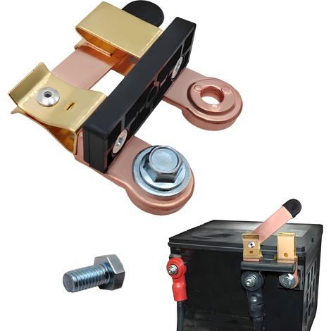 Hauptschalter für Messerklingen, 3,7" × 3,1" seitlicher Batterietrennschalter für Messerklingen, horizontaler Batterie-Schnelltrennschalter für Boote, LKWs (kreisförmiges Loch)