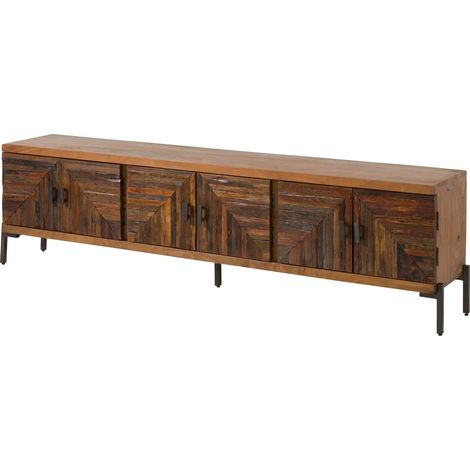 TV-Board Altholz 225x40x63 natur lackiert LYON 122