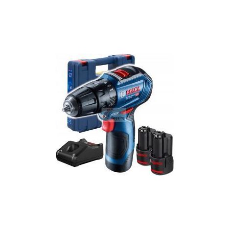 Bosch - Trapano avvitatore a batteria da 12 V, 2 batterie agli ioni di litio da 2,0 Ah, caricabatterie 06019G9100 (1/4)