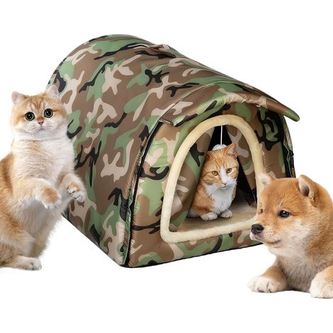 Lits pour Chats Abri Imperméable Maison Chaud Tente Maison pour Chat pour (1/5)