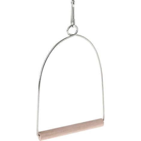 Perchoir suspendu en bois naturel pour perroquets, 8,5 cm (3,35 po), support en bois pour petits oiseaux (1/4)