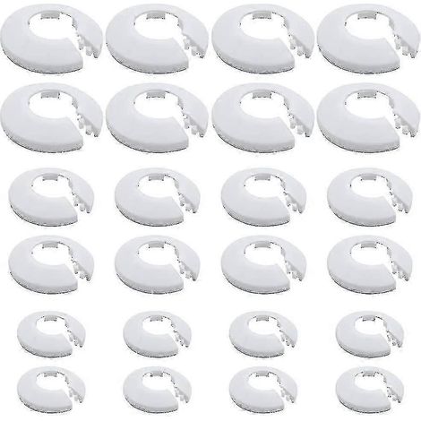 (24 pièces) Colliers de serrage blancs pour tuyaux de radiateur, fixation murale facile - JZ (1/4)