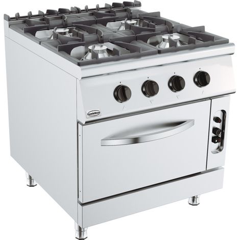 Cuisinière à gaz 4 bruleurs avec four à gaz - Combisteel (1/2)