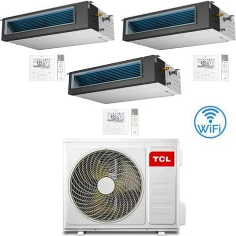 Climatizzatore Condizionatore TCL Canalizzato Wi-Fi R32 Trial Split Inverter 9000 + 12000 + 12000 BTU con U.E. MT4250 Classe A++/A+ NOVITÁ