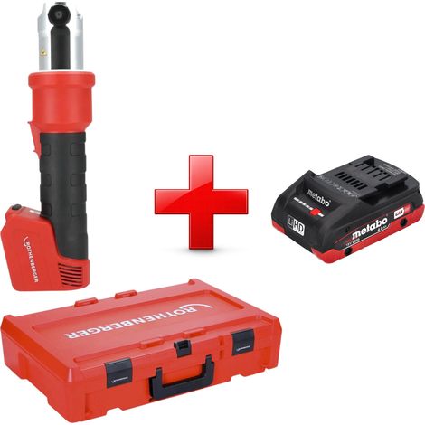 Pressatrice a batteria Rothenberger ROMAX NANO 18 V 34 kN CAS + 1x batteria LiHD 4,0 Ah + Rocase - senza caricabatteria
