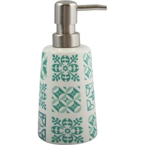 Distributeur de savon céramique SINTRA Bleu Turquoise MSV (1/2)