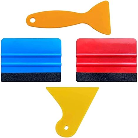 Lot de 4 raclettes en feutre pour habillage de voiture - 10,2 cm (1/5)