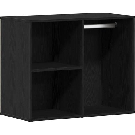 Maison Exclusive - Mobiletto Cosmetico con lo scaffale Rovere Nero 80 x 40 x 65 cm