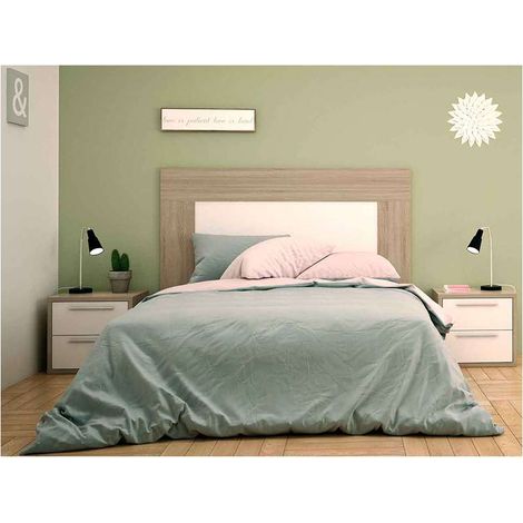Cabecero Venus en roble cortez y blanco poro. 130 cm(alto)165 cm(ancho)