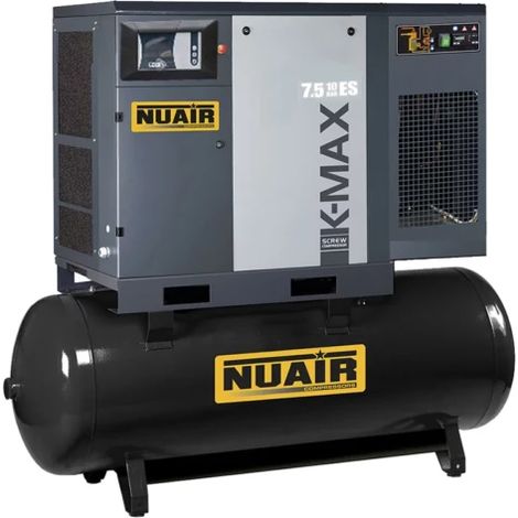 Compresseur d'air à vis silencieux sécheur intégré 270 litres 10 CV NUAIR (1/3)