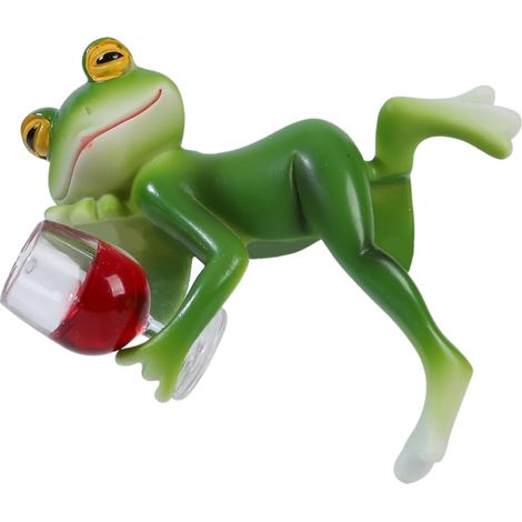 Resin Frog Figurine for Garden Decoration, Animal Ornaments, Flower Pot Holder (1/5)