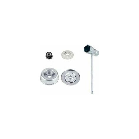 4-teiliges Set mit Ersatzteilen und Zubehör für STIHL Freischneider FS55, FS56, FS120, FS130, FS130R, FS200, FS200R und FS250. Hochwertiger Metallmesseraufsatz für STIHL Freischneider. Ersatzteilset.