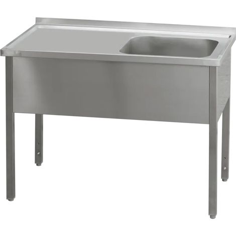 Table de lavage 120x60x90 - 1x évier 50x40x30 égouttoir gauche REDFOX - MSJOL 6012 - REDFOX