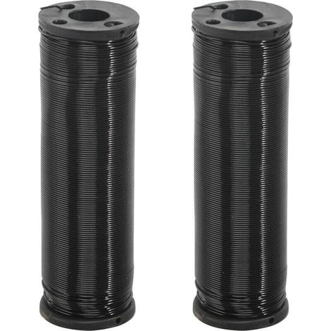 200 m Fil de Fer pour Fleurs 0,67 mm Fil d'emballage Fil Floral Galvanisé Fil de Fer Fleuriste Fil de Fer Recuit Fil de Jardin Noir pour Attacher des Fleurs et des Plantes (100 m/Rouleau) (1/4)