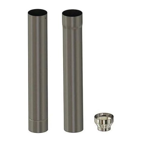 TEN – Conduit de fumée télescopique noir mat 150 mm – Acier émaillé résistant aux acides – Longueur 1105 mm – 349901 (1/2)