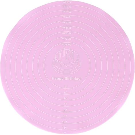 (2 Stück) Silikon-Backmatte, rutschfeste Backmatte, rutschfeste Teigmatte mit Messskala zum Ausrollen von Teig, 30 cm (1/5)