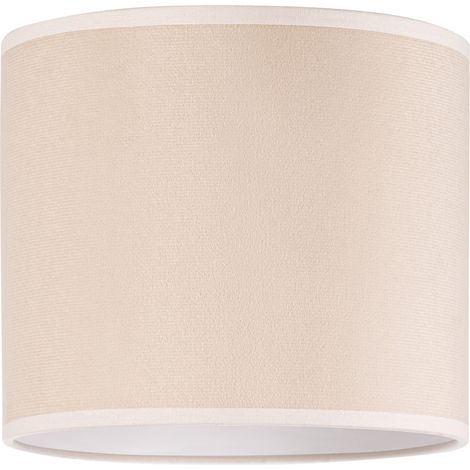 Paralume rotondo Tornado 20 in velluto beige (1/5)