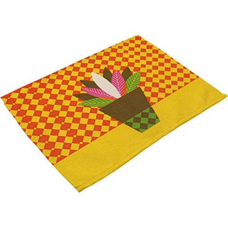 Tapis De Table - Motif Fleurs Colorées - Isolation Thermique Et Résistant - Pour Salle À Manger Et Cuisine - Lot De 2 (1/2)