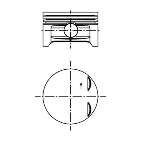 Piston Kolbenschmidt 40383600 OPEL 24402788 24402789 24402790 90571685 90571686