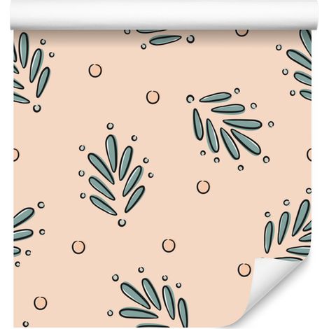 Tapete mit kleinen Blumen in Creme, Beige und Grau für Wohn- und Schlafzimmer, 50 x 1000 cm (1/5)