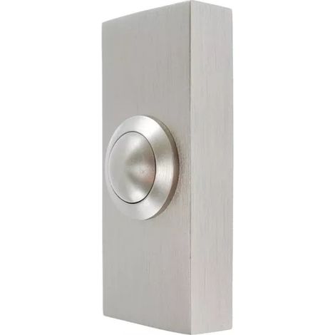 Ultra Secure – Bouton de sonnette extérieur déporté métal brossé – Connexion filaire NO – Résistant aux intempéries – Pour installation facile (1/4)